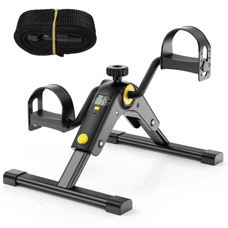 MOMODA Under Desk Bike Pedal Exerciser with LCD Display Portable Mini Exercise Bike for Arm and Leg