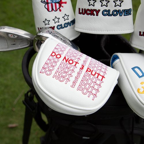 Golf Mallet Putter Cover Headcover Magnetic Closure Premium Leather DO NOT 3PUTT Putter Headcovers Fits for Golf OZ1 MEZZ 1 MEZZ1 MAX Putter (DO NOT 3PUTT)