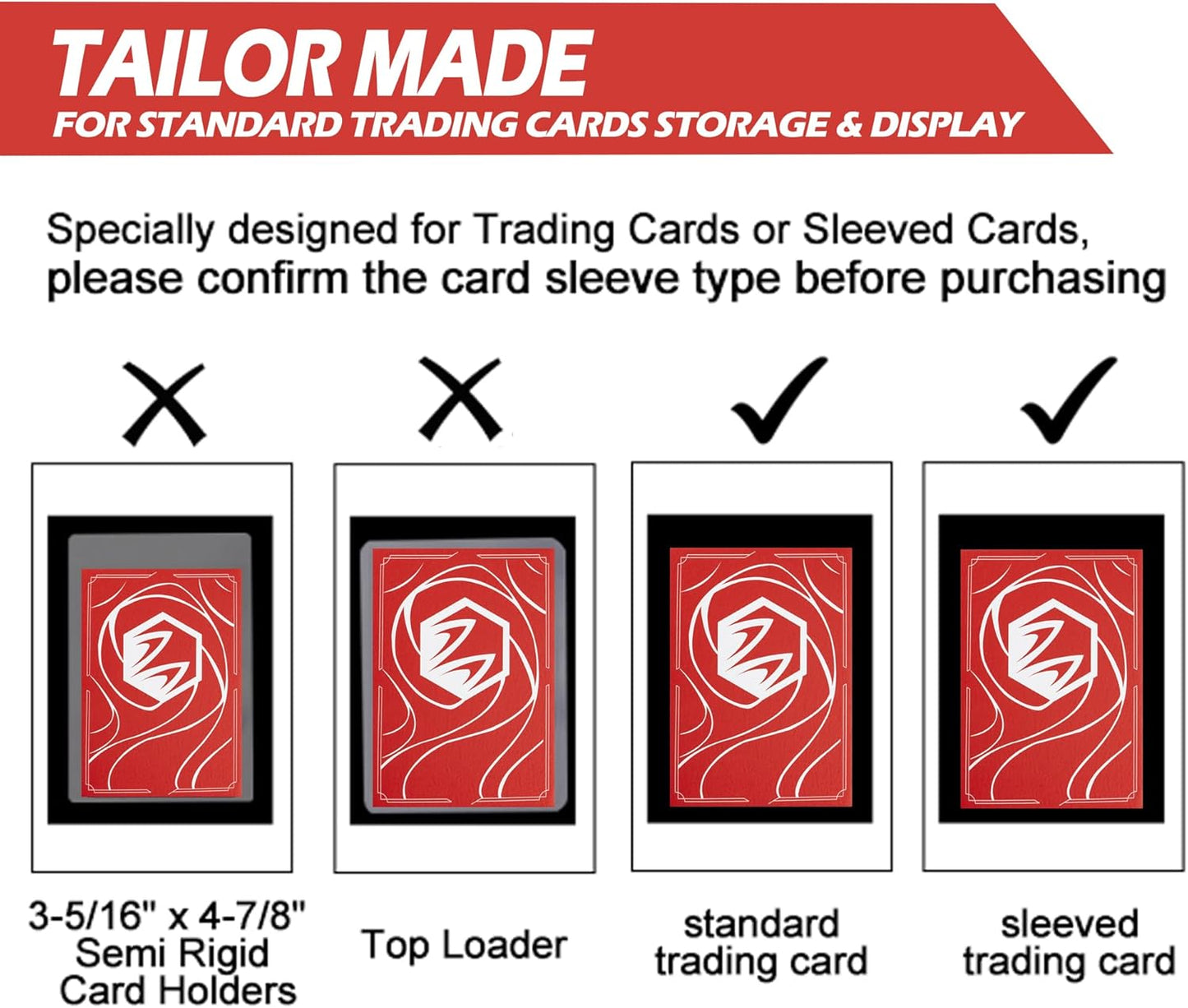 Skiennix Lorcana Card Binder - Premium 16 Pocket Trading Card Album for 1024 Cards | Classic Red