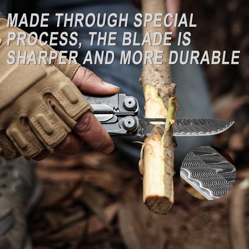 GrandHarvest Multitool, 25-in-1 Spring Loaded Pliers Multi Tool, Each Tools with Safety Lock-Stainless Steel Multi-Tool, Propylene Sheath, Survival Gear for Camping, Hiking, Multi Plier, Pocket Knife