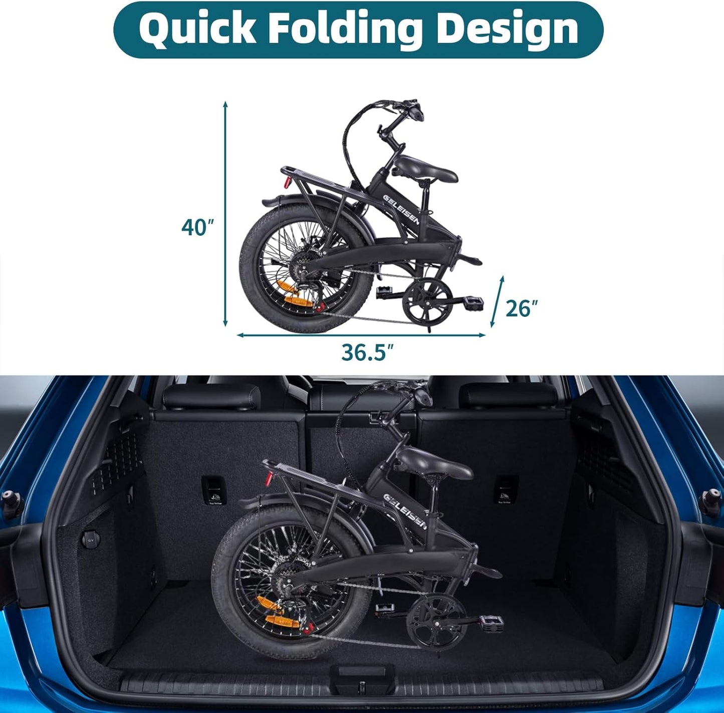 Skiennix Folding Electric Bike - 20" Fat Tire Ebike with 374.4Wh Battery & LCD Display | 20MPH Speed
