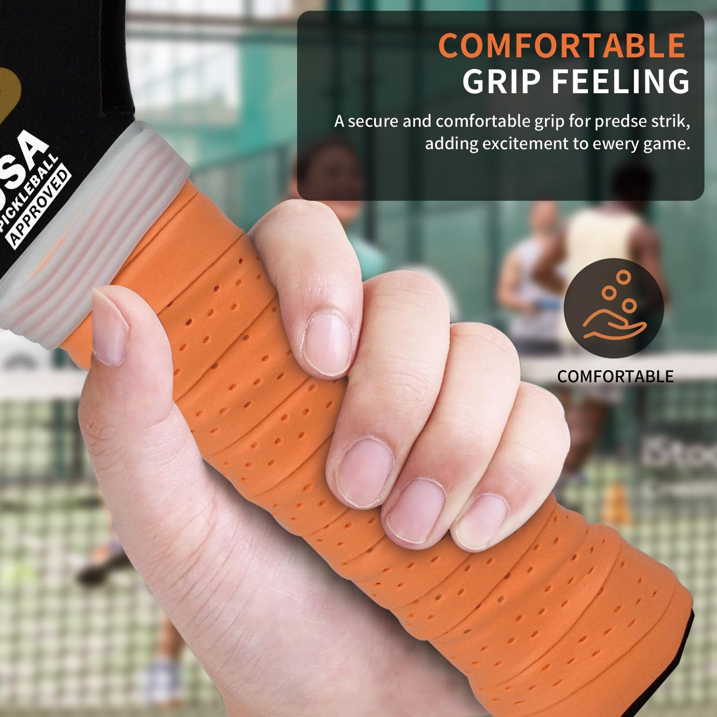 Vispinvo Pickleball Paddle Grip Tape - 4 Pack | Absorbent & Non-Slip OverGrip Tape for Pickleball and Tennis Rackets | Enhanced Sweat Absorption & Soft Touch