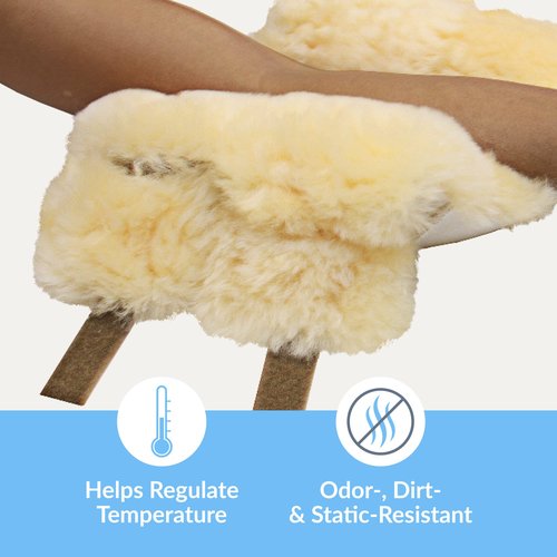 Sheepskin Ranch 100% Medical Sheepskin Elbow Pad – Genuine Australian Wool Cushion for Pressure Relief, Hypoallergenic & Washable – Soft, Breathable, Odor-Resistant Protector for Comfort & Support, Made in the USA