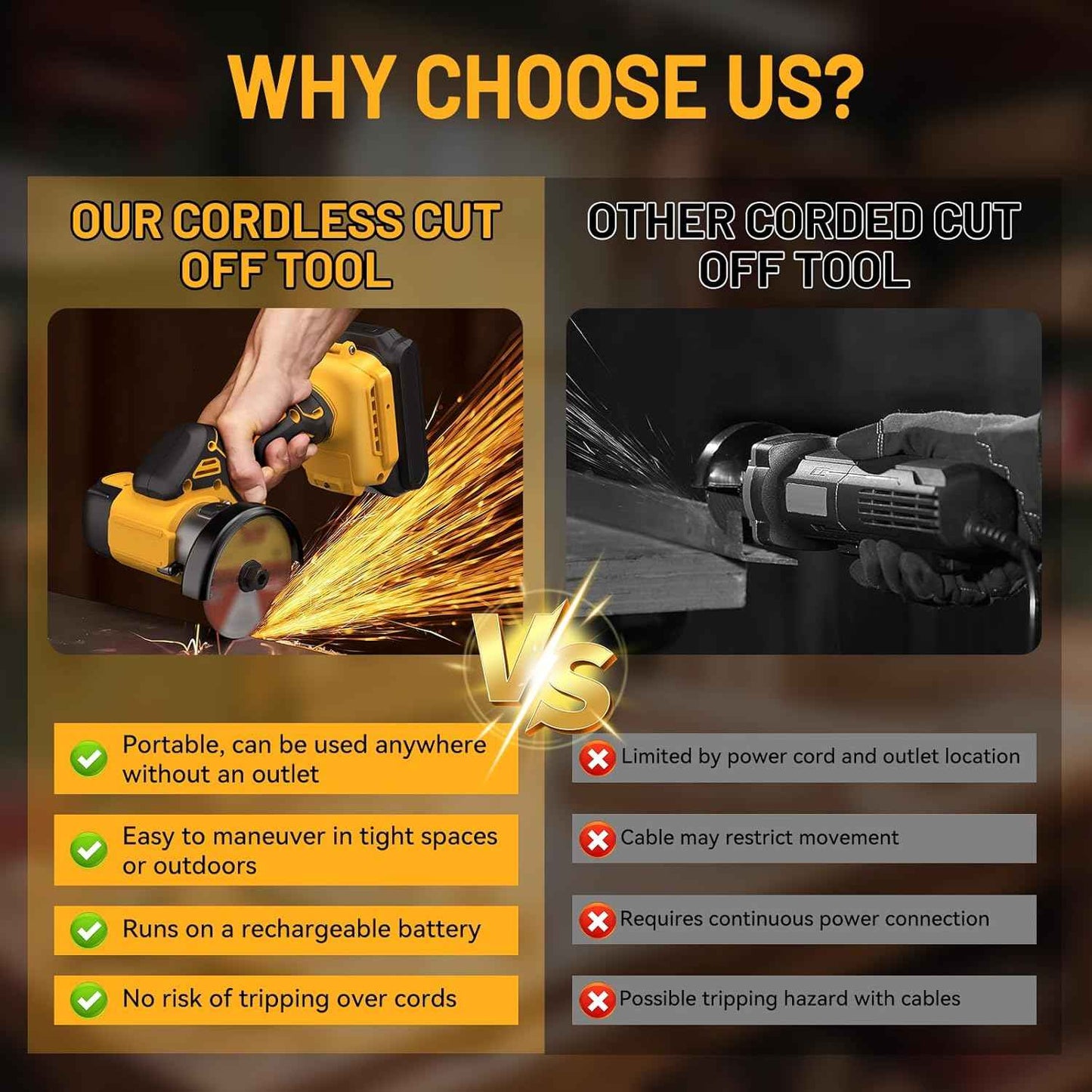 DeWalt 20V MAX Cordless Mini Circular Saw - 3 Inch Cut Off Tool with 5 Blades for Metal, Wood, Tile & Plastic