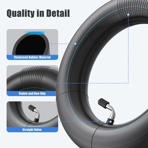 Amitor (1 Pack) 10x2.50 Thicker Inner Tubes, 10x2.50 Scooter Inner with 90° Bent Valve, 60/70-6.5 Tube Compatible with Nine-bot MAX G30 G30P G30LP/Kugoo M4 M4Pro/Soflow So4 Pro Electric Scooter