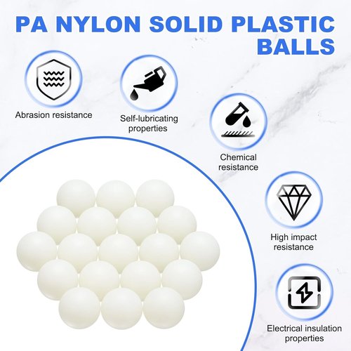 M METERXITY Nylon Precision Bearing Balls - 20-Pack 0.75In (19.05mm) for DIY Crafts & Repairs