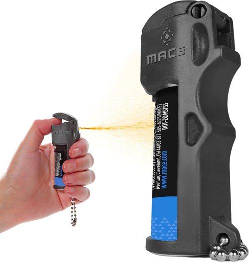 Mace Pepper Spray - Max Police Strength 3-in-1 Formula with Tear Gas & UV Dye | Fast Flip Top Design for Accurate Self Defense