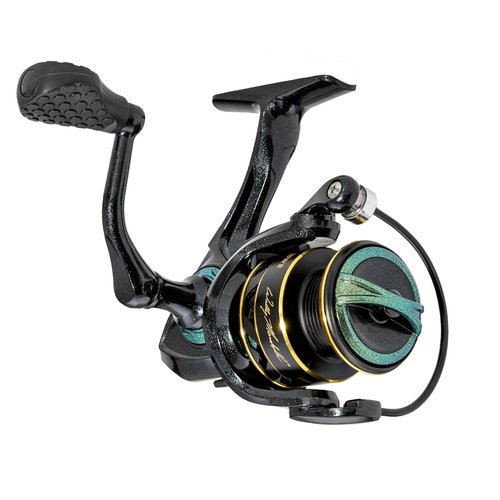 Lew’s Wally Marshall Signature Series Spinning Fishing Reel, Size 50 Reel, 5.0:1 Gear Ratio, Graphite Frame and Rotor, Interchangeable Retrieve