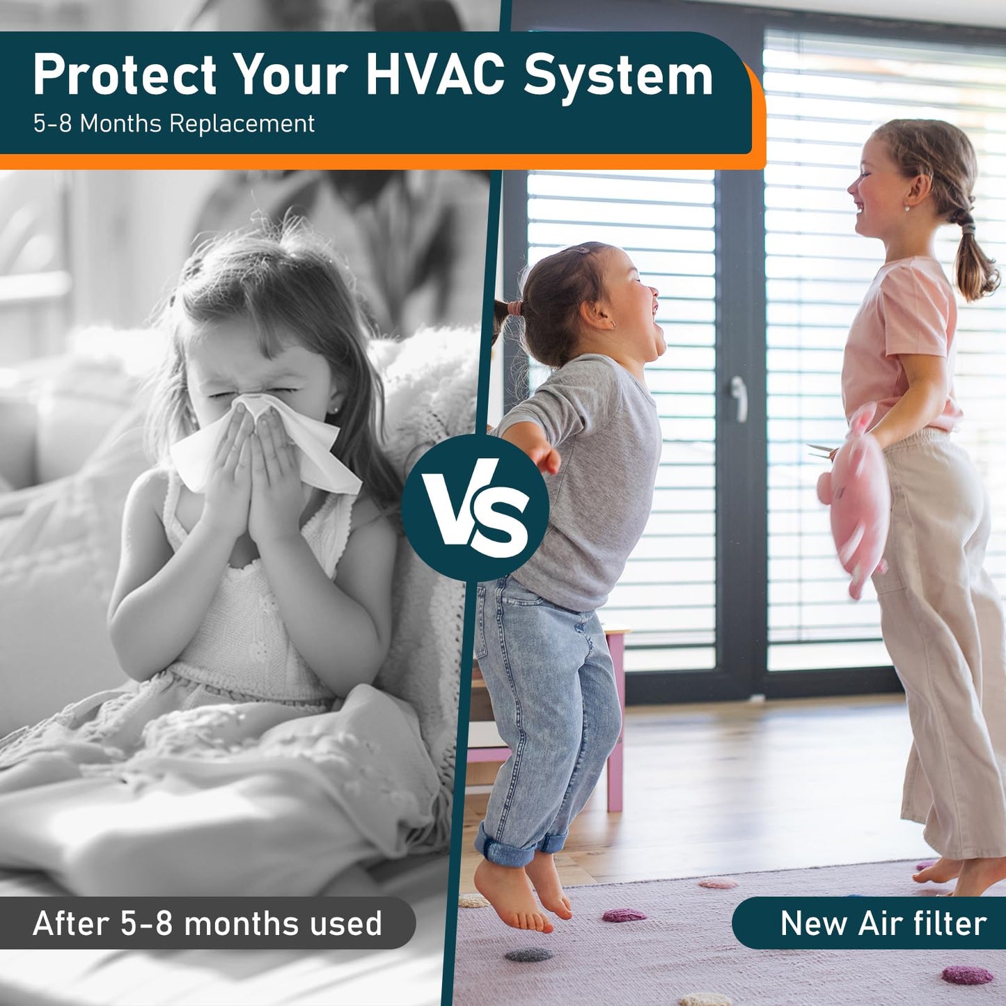 413 Replacement Filter Compatible with AprilAire Whole House Air Purifiers MERV 13,1410,1610,2410,2416,3410 4400, 16x25x4 Furnace Filter (Pack of 2)