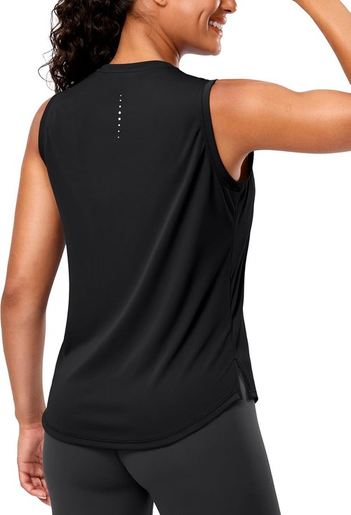 G Gradual Women's Sleeveless Workout Tops - Lightweight High Neck Yoga & Tennis Tank Shirt
