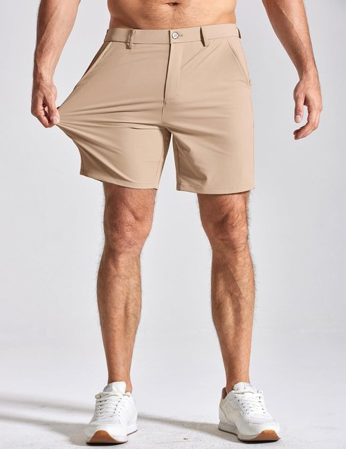 COOFANDY Men's Casual Golf Shorts - 7" Stretch, Quick Dry, Lightweight with 4 Pockets | Ideal for Hiking & Work
