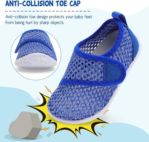 LeIsfIt Toddler Water Shoes - Breathable Quick-Dry Aqua Socks for Kids | Ideal for Beach & Pool Activities