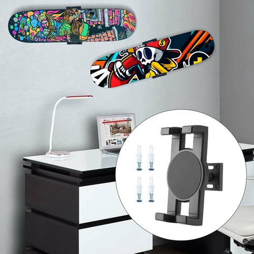 YIBEICO 1pc Skateboard Decks Wall Mount 360° Rotating Skateboard Wall Hanger, Extending & Floating Display Skateboard Wall Holder Grab & Go Storage Rack,Universal Skate Wall Mount Horizontal Any Angle