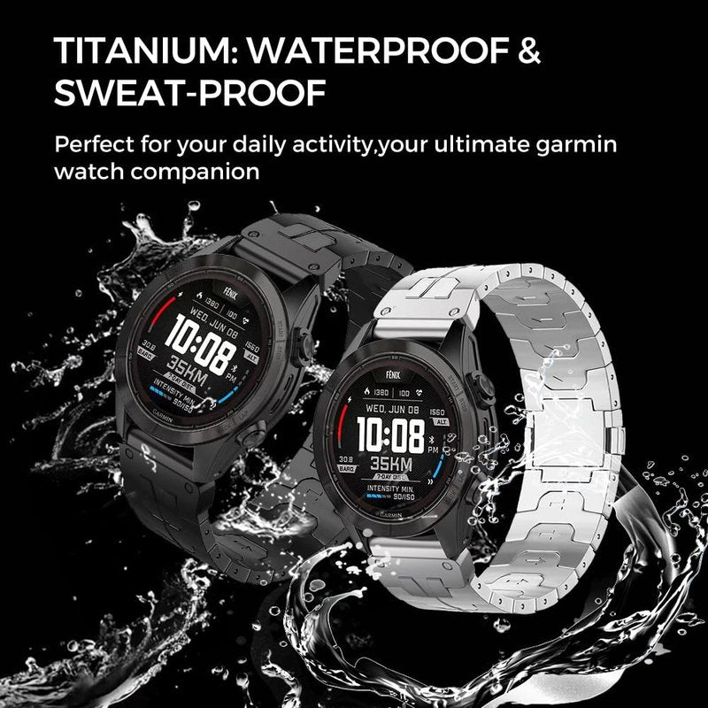 synsing 26mm Titanium Magnetic Metal Quick Fit Band Compatible for Tactix 8 51mm/Instinct 3 50mm/Fenix 8 51mm/Fenix 7X Pro,22mm Band for Tactix 8 47mm/Descent G2/Fenix 8 47mm
