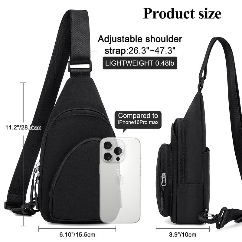 Peacocktion Small Sling Bag for Women Nylon Lightweight Crossbody Sling for Travel Casual Daily