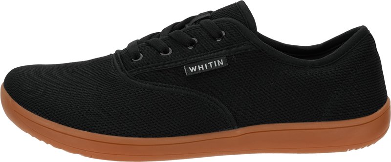 WHITIN Women's Wide Toe Box Barefoot Shoes Zero Drop Sole Sneakers Minimalist Minimus Size 10 10W Bare Feet Running Walking Knit Gym Black Gum 41