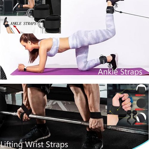 Cable Machine Attachments for Home Gym, Weight Fitness Accessories, Triceps Pull Down LAT Pull Down Attachment Set