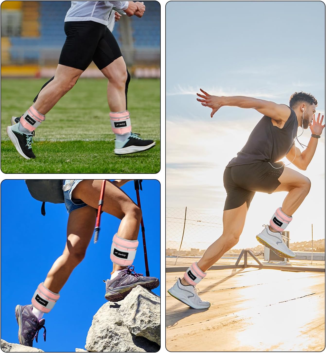 Skiennix Adjustable Ankle Weights - Removable Weight Options for Strength Training | 1-10 LBS, 1 Pair