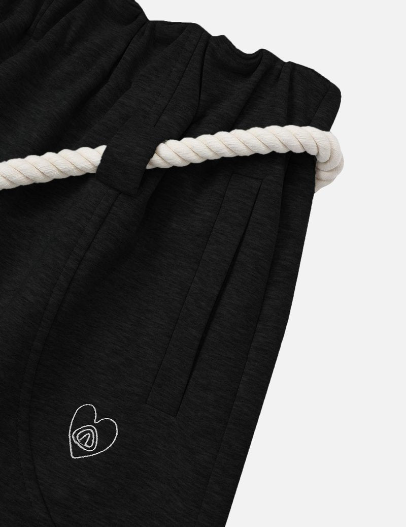 Aelfric Eden Super Baggy Barrel Sweatpants Wide Leg Pants for Women Men Casual Elastic Waist Unisex Lantern Trouser Pants Black XL