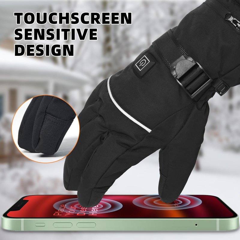 Heated Gloves, 5V 5000mAh Rechargeable Battery Waterproof & Upgrade Non-Slip with Arthritis Raynaud's Relief, Winter Handwarmer - for Driving, Outdoor, Daily Use & Gifts