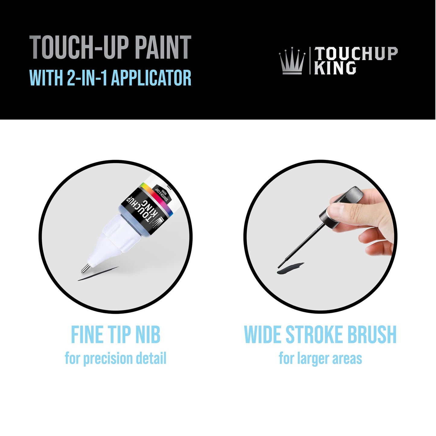 Touch Up King Paint Pen Brush Made for Yamaha Marine Outboard Bluish Gray Metallic, 0.75 Fl Oz, Sublime