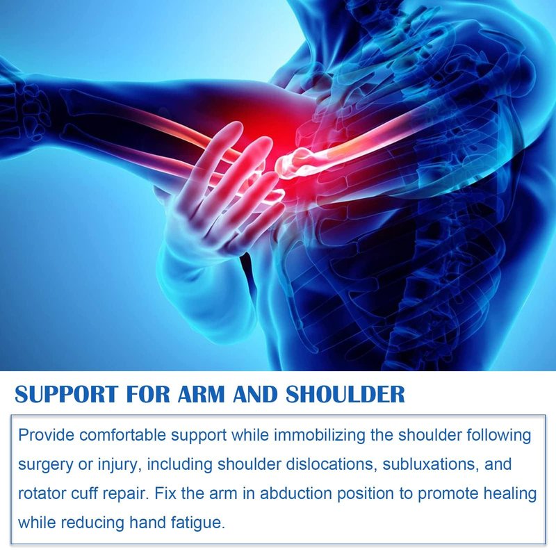 Shoulder Sling with Abduction Pillow, Abducted Shoulder Immobilizer for Rotator Cuff, Sublexion, Surgery, Dislocated and Broken Arm, Arm Sling Shoulders Immobilizer for Left & Right (Right)