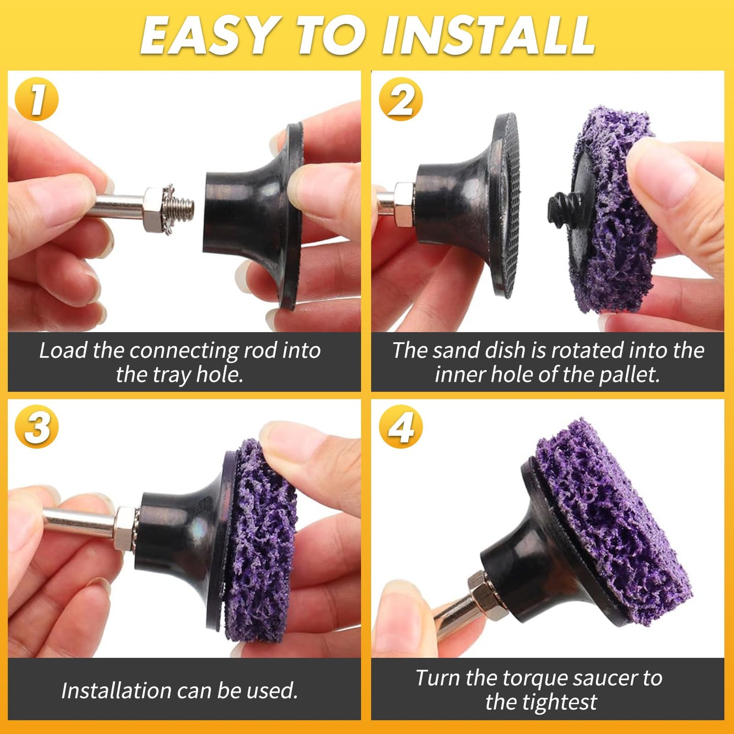 Laexepelle Strip Discs Quick Sanding Discs Stripping Wheel Stripper Abrasive Wheel for Drill, Strip Paint Clean Welds Remove Metal Wood Rust Scale & Oxidation (2INCH-10Pack)