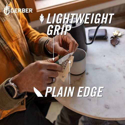 Gerber Gear LST Ultra - Lightweight EDC Knife - Survival Tactical Tool for Hiking, Camping & Outdoor - Compact Folding Pocket Knife - Stainless Steel Blade - Made in USA - Coyote Brown