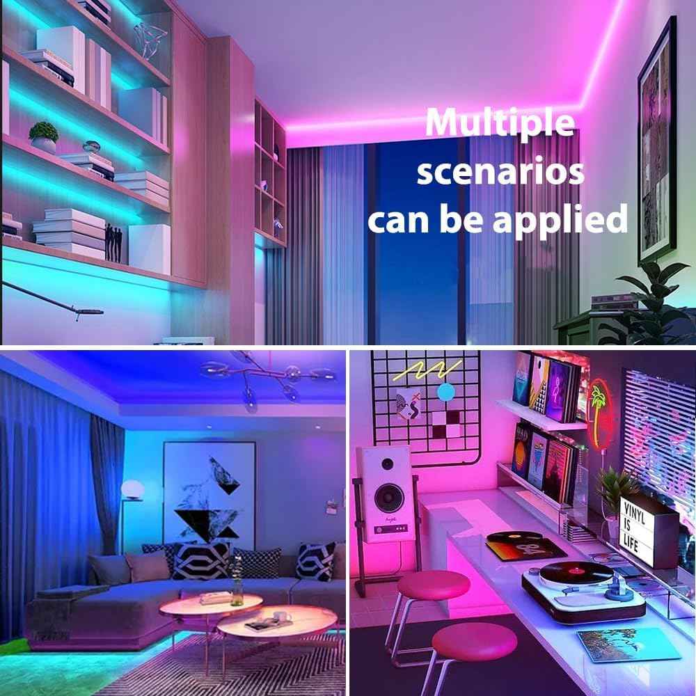 Lam(MS)pen 12V COB LED Strip Light,16.4ft RGB Flexible Dimmable LED Light Strip,576 LEDs/M LED Light Fixtures for Bedroom Kitchen Cabinets Home Indoor(Only Strip)