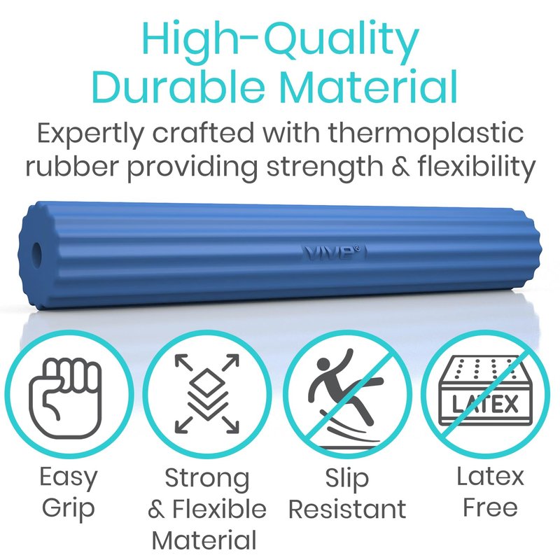Vive Flex Therapy Bar for Tennis Elbow Relief (Medium) - Physical Therapy Aid, Improve Tendonitis & Grip Strength - Resistance for Golfers, Hand, Epicondylitis, Equipment- Strengthens Wrist & Forearm