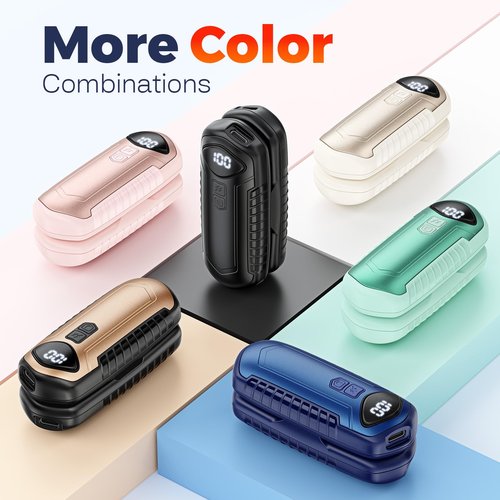 Hand Warmers Rechargeable 2 Pack, Electric Hand Warmer, 2-Second to 131°F with 5 Heat Levels, USB-C Portable Pocket Heater Handwarmers, UL Certified for Camping, Hunting, Gifts for Women Men (Black)