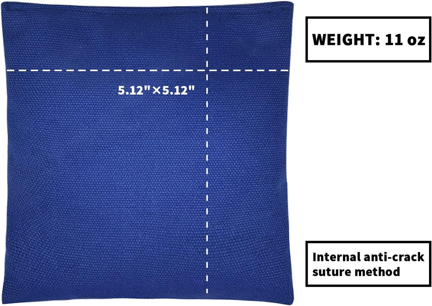 Regine Switzerland Cornhole Bags - Set of 8 Double-Sided, Weather-Resistant Bean Bags with Tote Bag