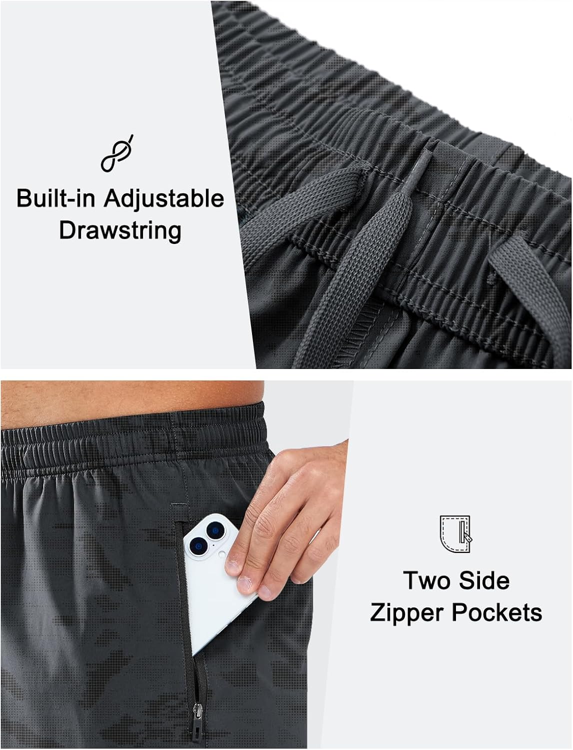 NORTHYARD Men's Athletic Running Shorts - Quick Dry Lightweight Workout Shorts for Gym & Sports | 5"/7"/9" Sizes