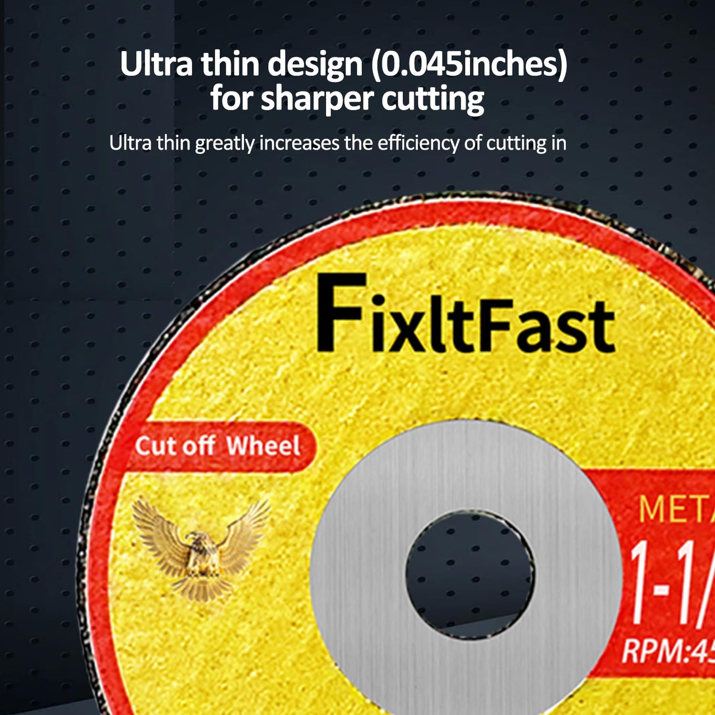 FIXLTFAST 1-1/2 Cut Off Wheels,1.5" x 1/8" Fiberglass Metal Cutting disc for Rotary Tool Accessories Include Mandrels- 11 Pack