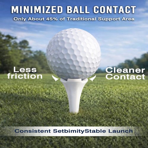 Golf Tees - 115 Pack of 3-1/4" & 1-1/2" Mixed Sizes | Durable 4-Prong Low Resistance Design