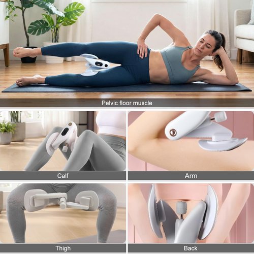 Inner Thigh & Pelvic Floor Trainer for Women – Adjustable Hip Toner with LED Counter, Multifuctional Full-Body Sculpting Kegel Exerciser for Home & Postpartum Strengthening (Blue)