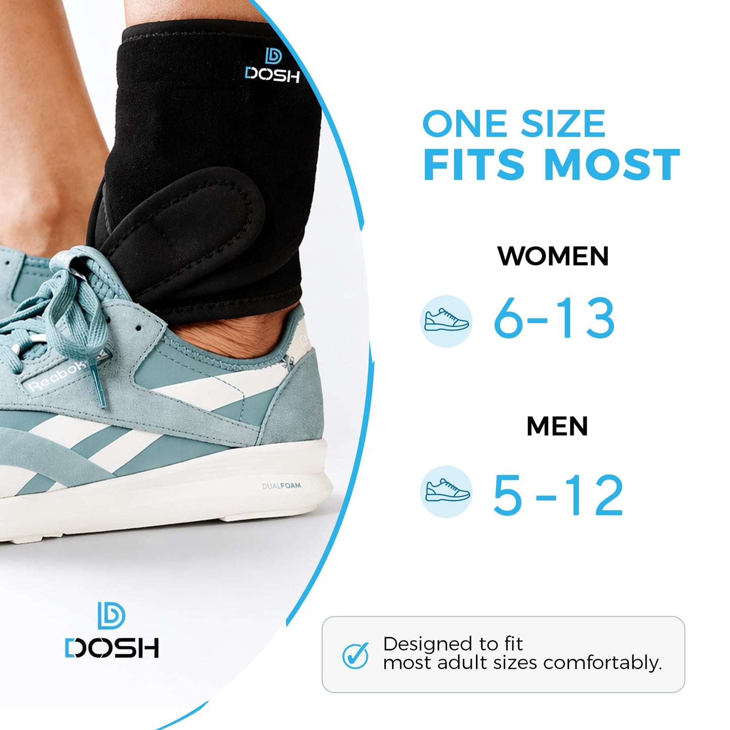 Dosh AFO Foot Drop Brace - Drop Foot Brace for Walking - AFO - Unisex (Right - One Size)