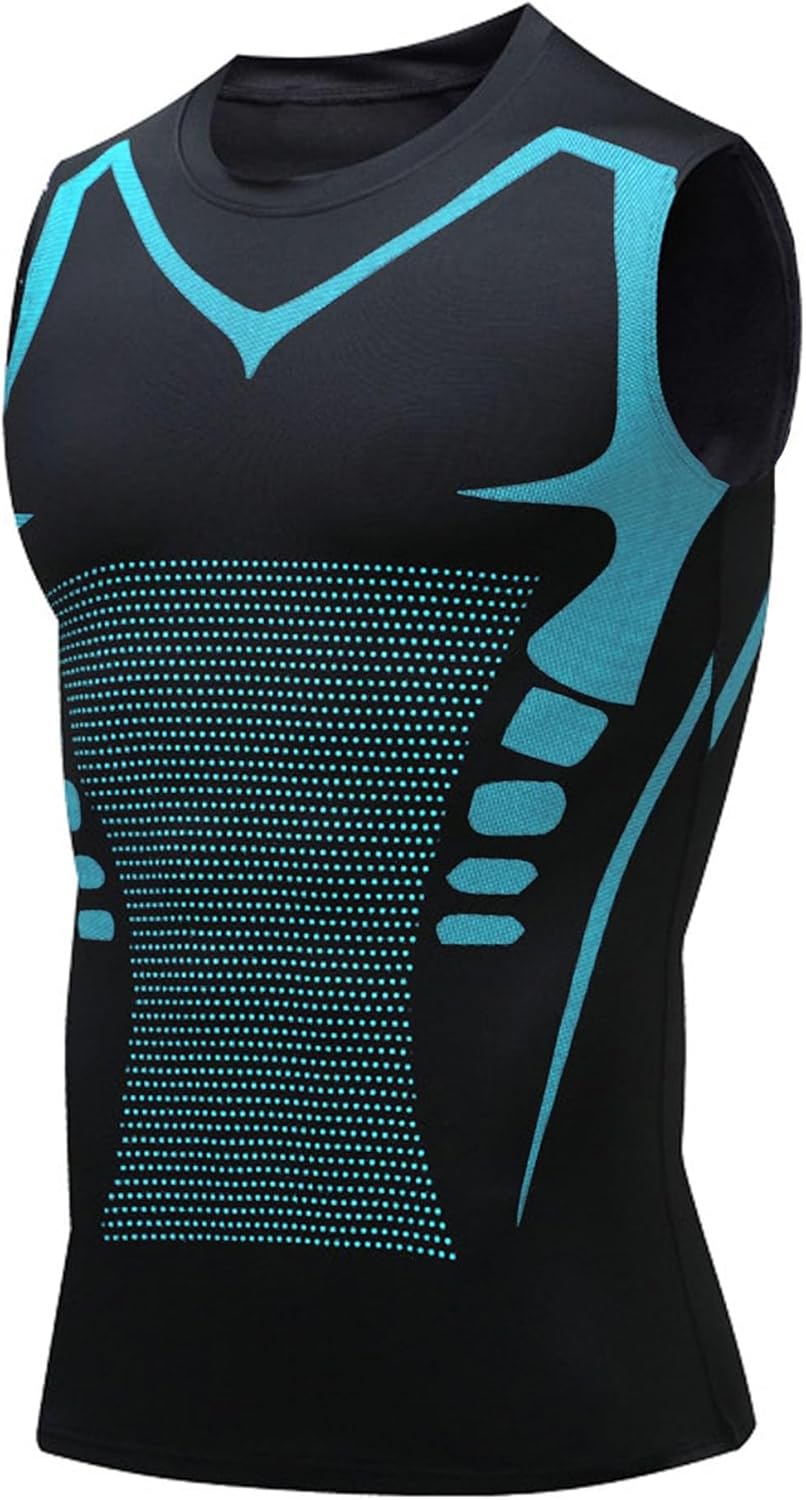 Skiennix Compression Shirt - Slimming Body Shaper Vest for Men | Tummy Control Workout Undershirt