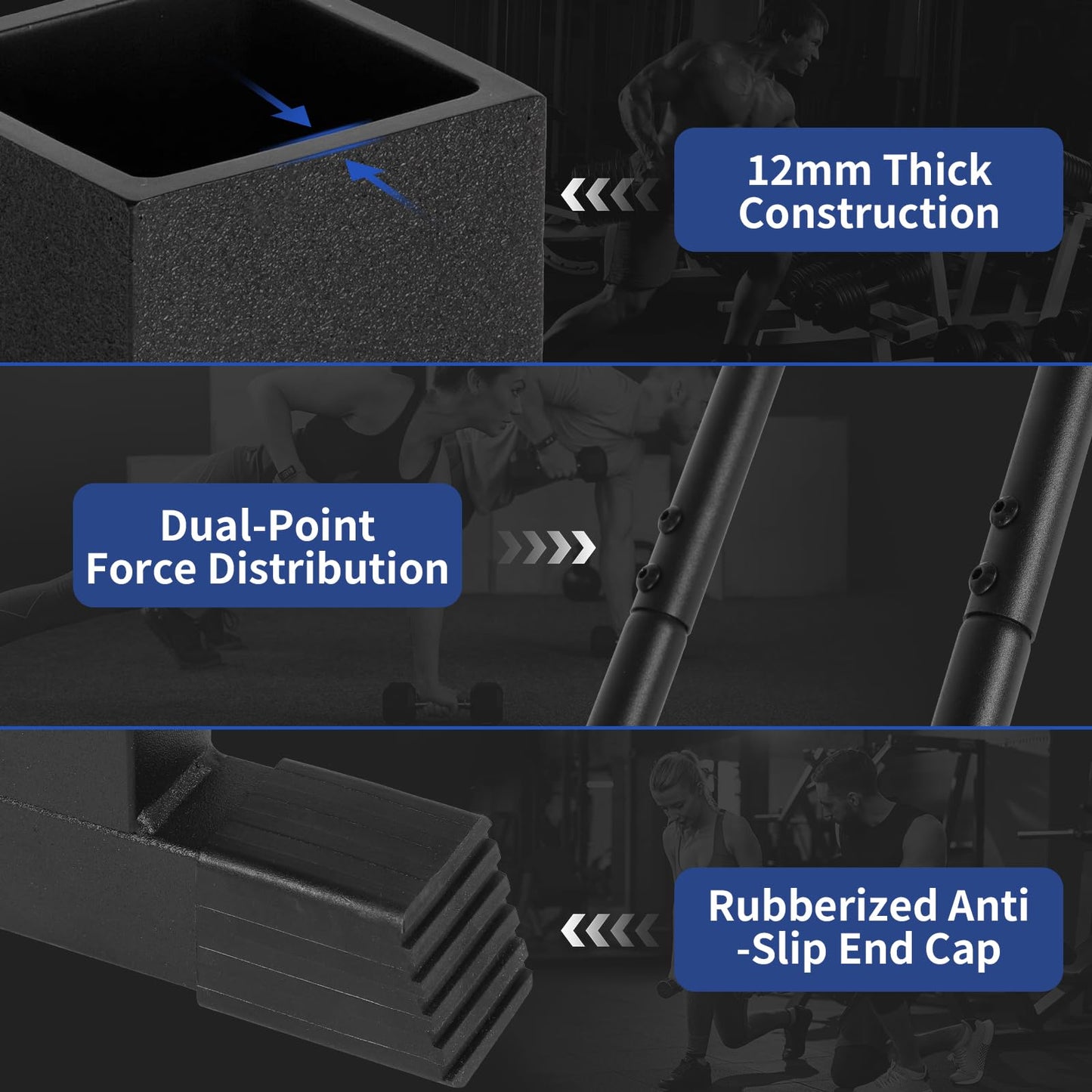 plthets 3 Tier Adjustable Dumbbell Rack - Weight Rack for Home Gym Dumbbells to 450 lb Capacity, Dumbbell Storage Rack Stand for Home Gym Dumbbells & Kettlebell