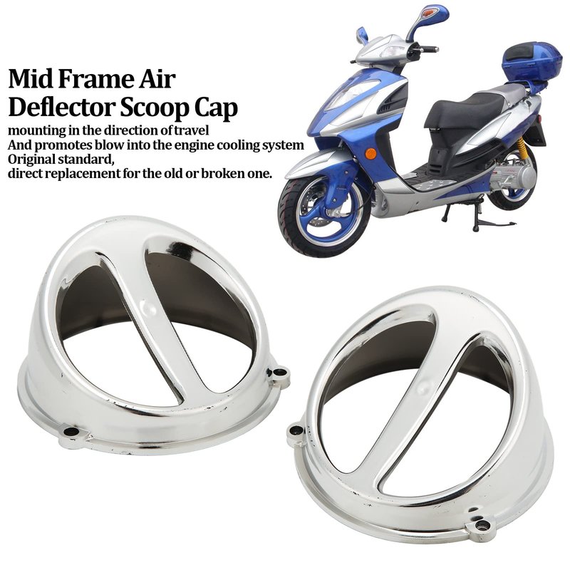 Akozon Fan Cover Spoon Cover, ABS Fan Cover Air Scoop Replacement for GY6 Chinese Scooter 152QMI 157QMJ Air Scoop