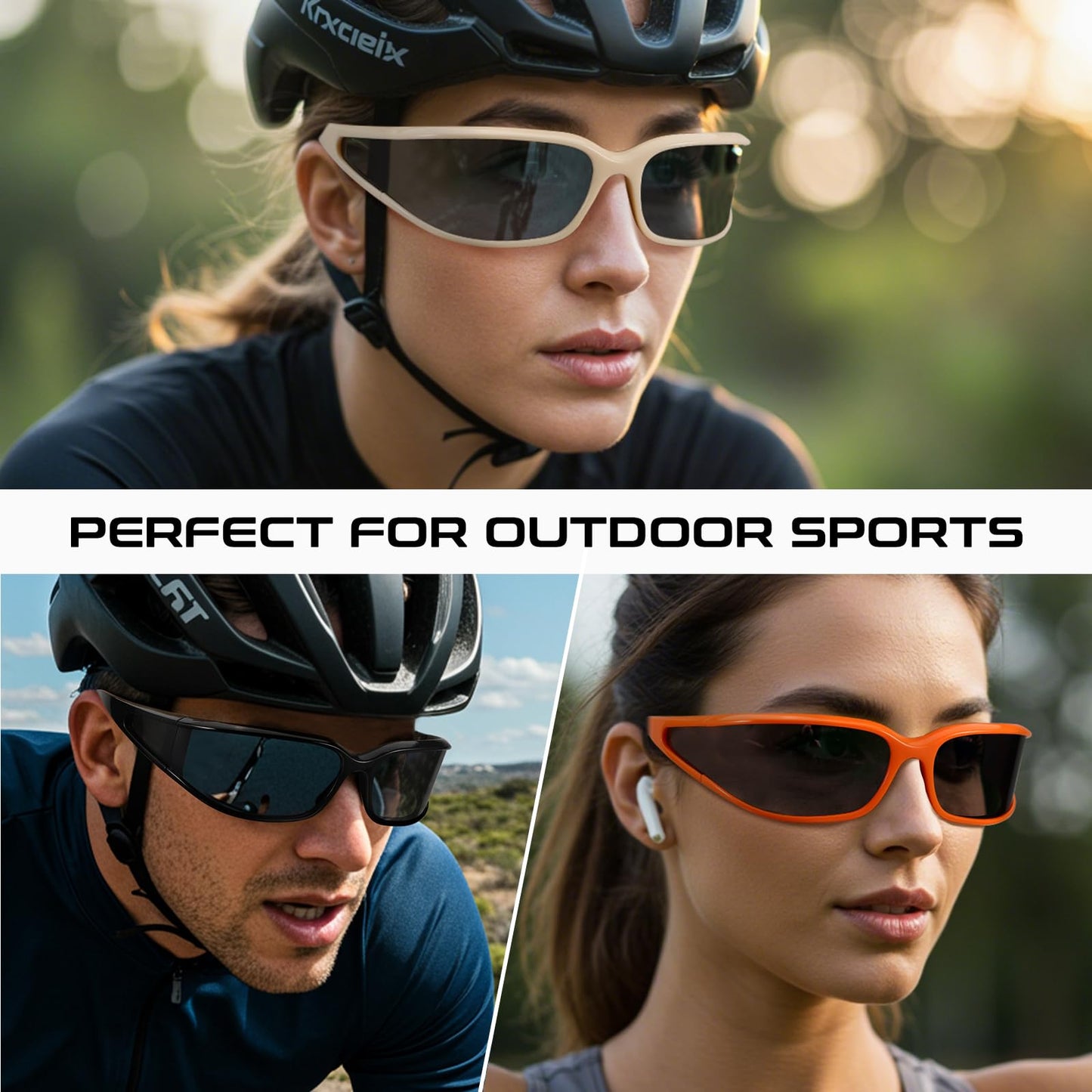 SODQW Polarized Wrap Around Sunglasses for Women UV400 Sports Shades