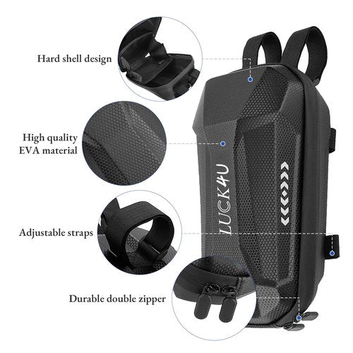 LUCK4U Scooter Bag Scooter Accessories Carry Charger Repair Tools and Cycling Equipment Large Capacity Handlebar Bag Universal for Electric Scooter/Bicycle/Motorcycle (3L)