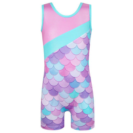 HOZIY Gymnastics Leotards for Girls 3t-4t Pink Blue Spliced Practice Tumbling Outfits for Kids Dance Biketard Leo Sparkly
