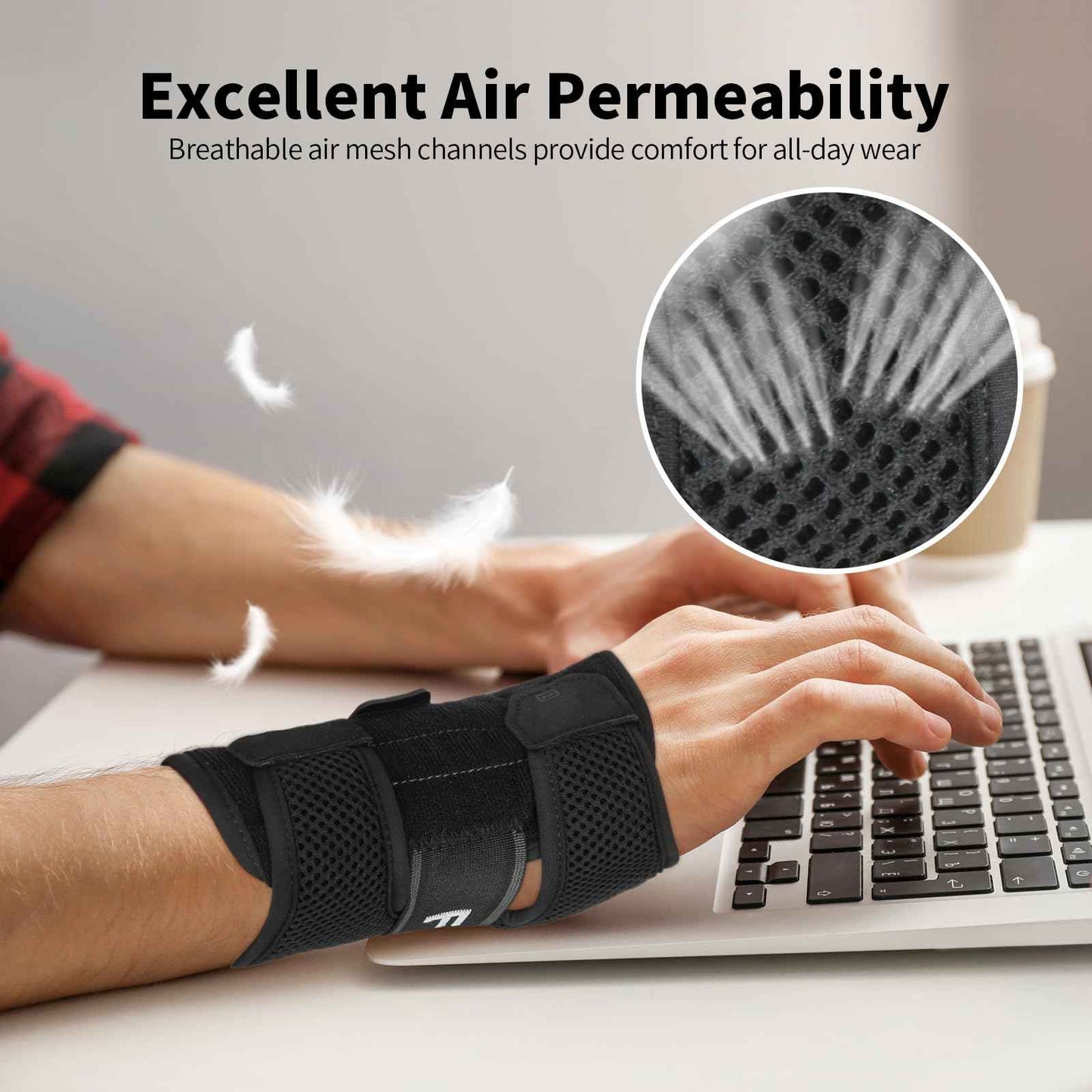 Carpal Tunnel Wrist Brace Night Support - Stop Pain While Sleeping Wrist Support for Women Pregnancy, Office Adjustable Lightweight Hand Brace Splint for Tendinitis, Arthritis