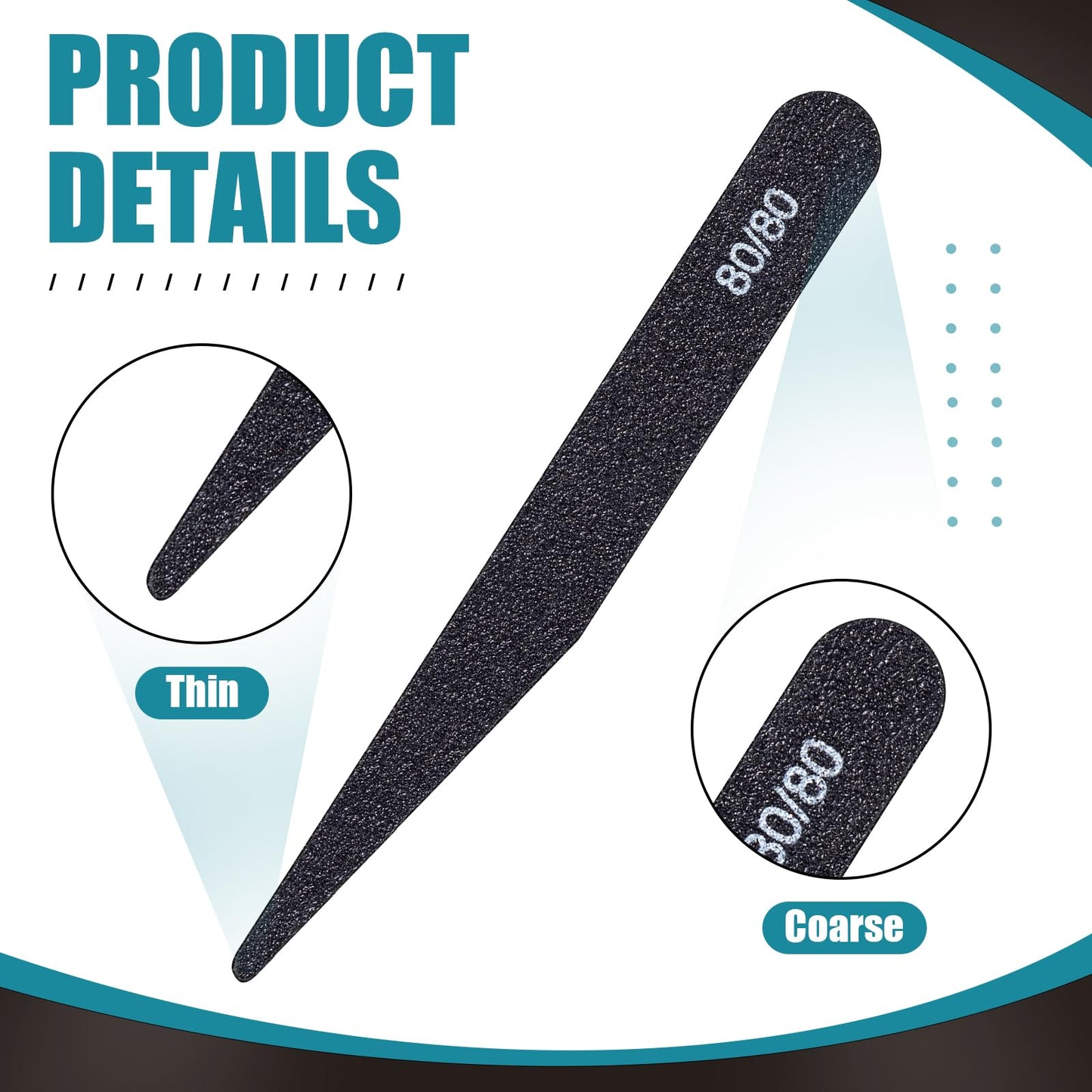 Honoson 20 Pcs Sanding Sticks for Plastic Models Polishing Sticks Assorted Metal and Wood Sanding Tools Accessory for Model Craft Amateur Beginner (Low Grits and High Grits,Stylish Style)