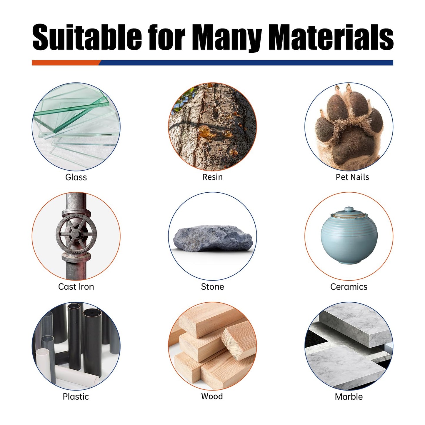 Diamond Grinder Bits for Dremel Tool Accessories, 20Pcs, 1/8" Shank, 120-Grit, Rotary Tool Diamond Bits for Stone Glass Resin Porcelain Ceramic Nail Glaze Metal Carve Engrave Polish