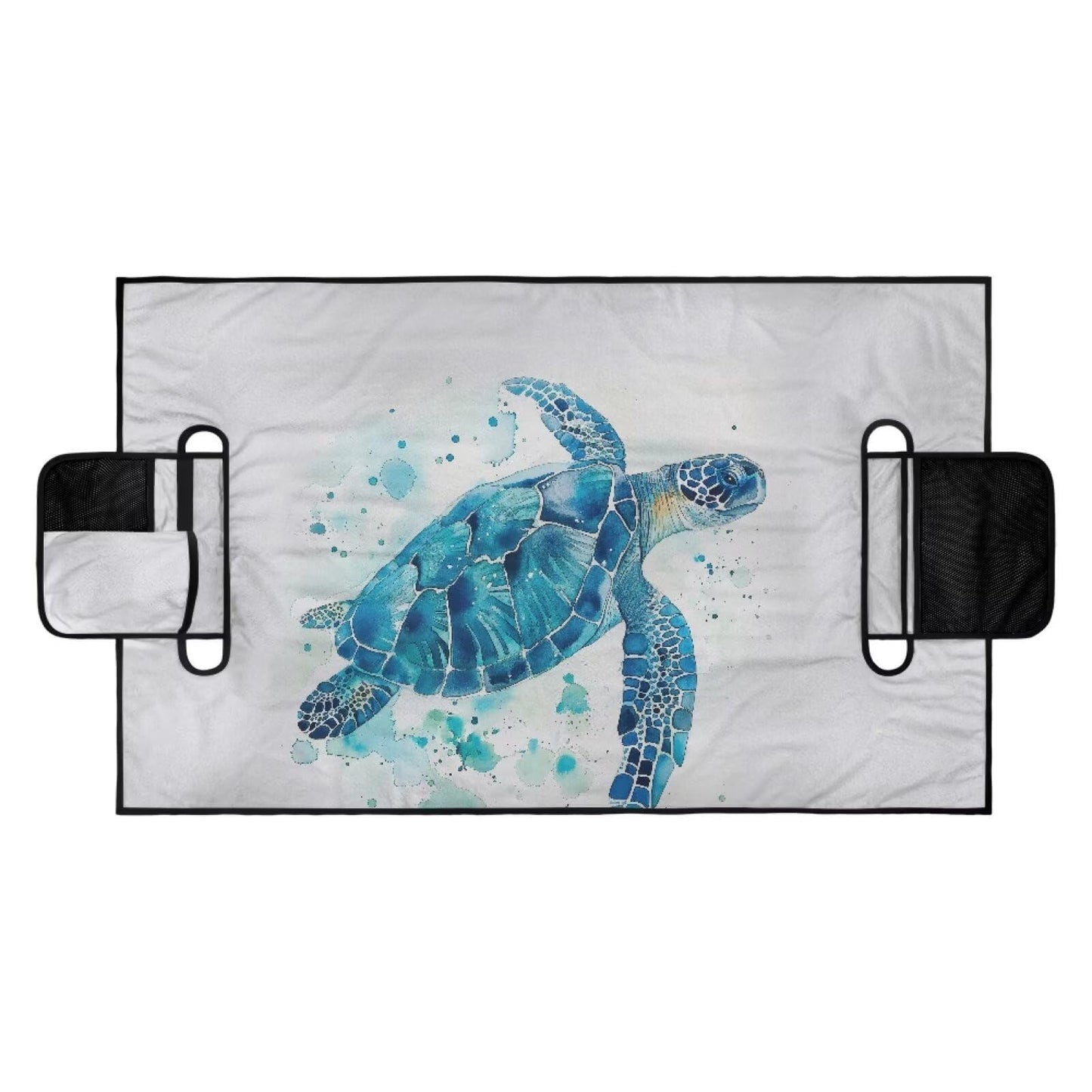 Darisoco Sea Turtle Golf Cart Towel Seat Covers Club Car Golf Cart Seat Covers with 4 Side Pockets Fits for Club Car and More 2 Person Seats Golf Carts