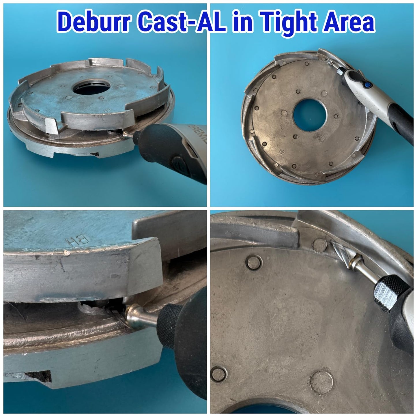 Sworker 10 Pcs Carbide Burr Set 1/8" Shank Compatible with Dremel Bits Double Cut and Aluminum Cut (Wide-Flute Cut) Rotary Tools Attachment Kit Rasp Metal Wood Stone Steel Grinding Carving Cutting