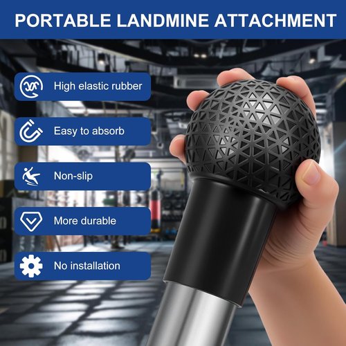 Landmine Attachment for Barbell - Durable Rubber Fits 2-Inch Bars | Ideal for T-Bar Rows & Home Gym Workouts