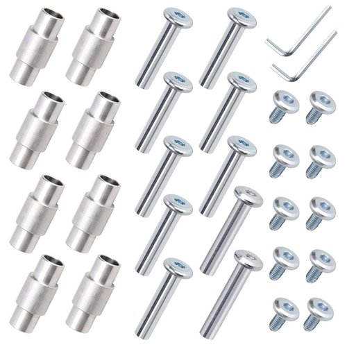 Still Awake Inline Skate Axle Spacer Screw Replacement, Aluminum Alloy Skate Wheel Bearing Spacer, Roller Skate Replacement Accessories with Axle & Axles Screws & Wrench